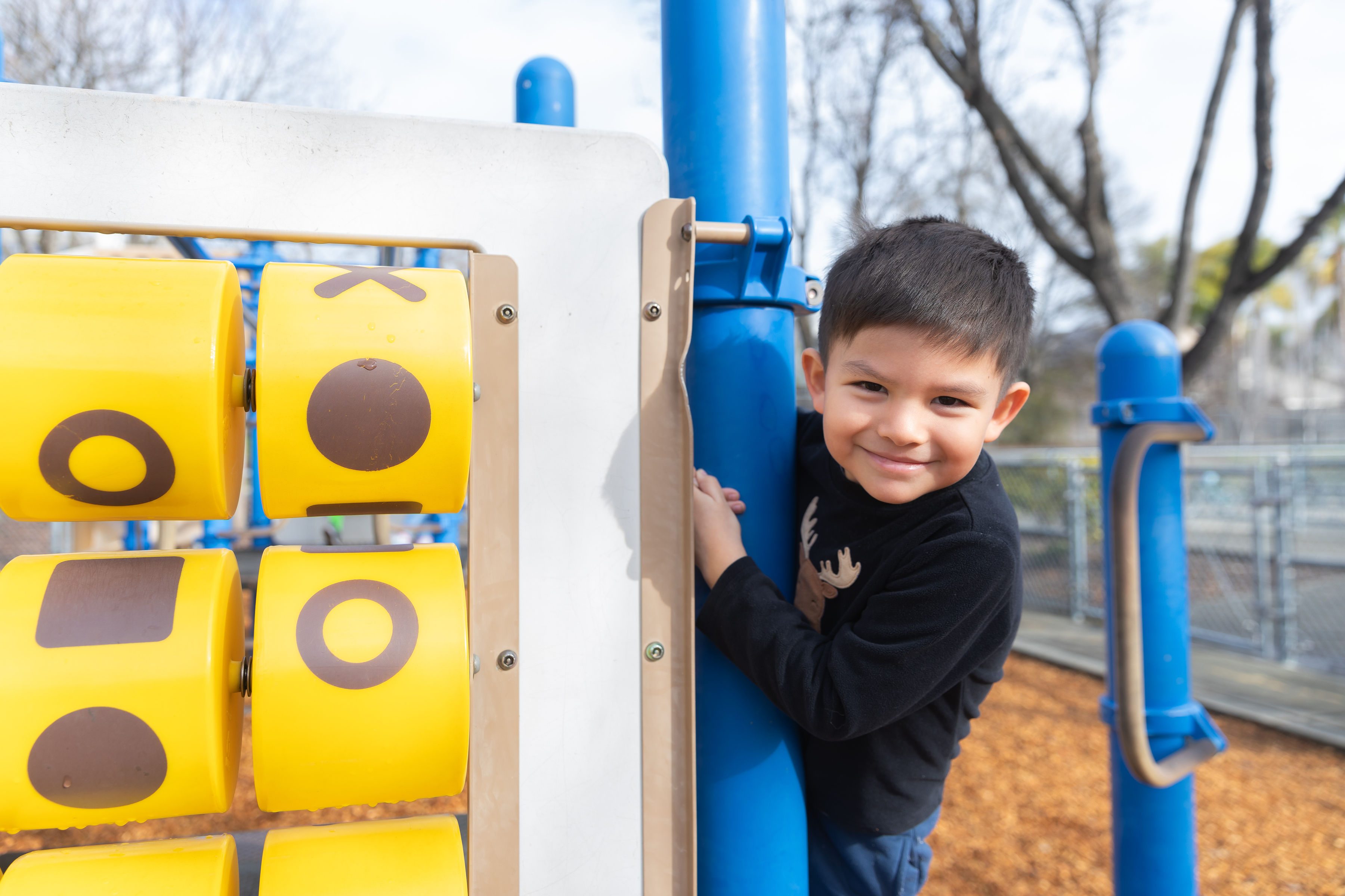 Student playing on playgound.
